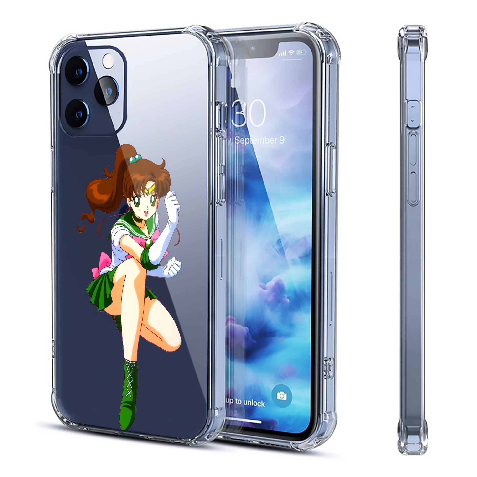 （画像用） 美少女戦士セーラームーン 木野 まこと きの まこと Sailor Moon Kino Makoto （セーラージュピター；Sailor Jupiter） 【iPhone 12シリーズ対応】透明スマホケース（クリアソフトケース）